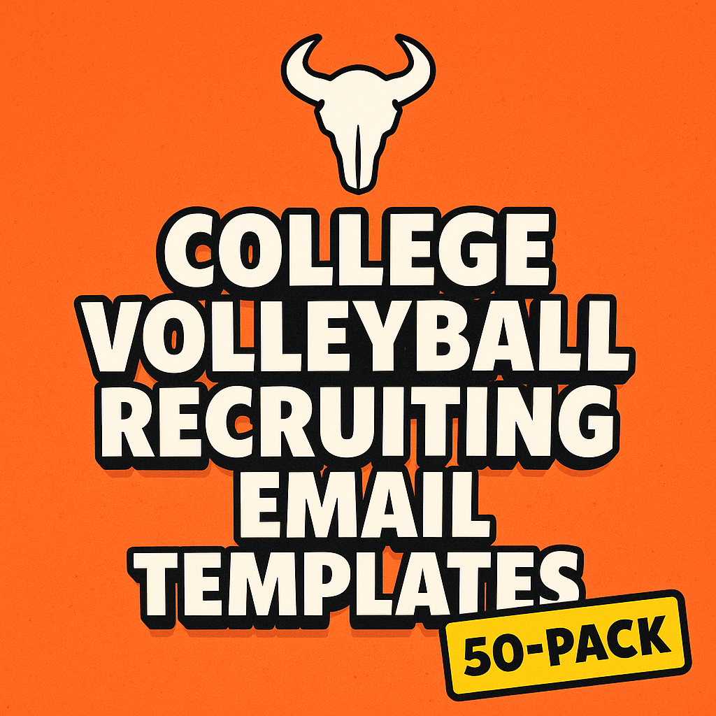 College Volleyball Recruiting Email Templates — 50-Pack (NCAA D1, D2, D3) (NAIA) (JUCO)(Pro)